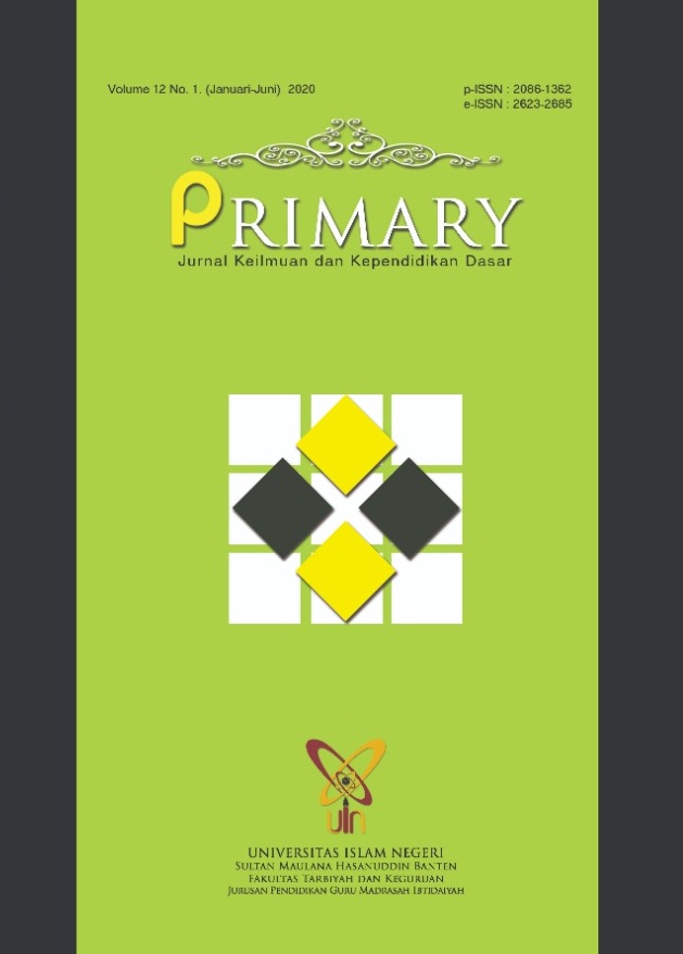 PENGEMBANGAN KARTU DOMINO PECAHAN SEBAGAI MEDIA PEMBELAJARAN MATEMATIKA DI KELAS IV SEKOLAH DASAR Yasa Umami Setiawan, Indhira Asih Vivi Yandari, Aan Subhan Pamungkas 1-12  PENINGKATAN KEMAMPUAN MEMBACA PERMULAAN MELALUI METODE STRUKTURAL ANALITIK DAN SINTETIK (SAS) PADA MATA PELAJARAN BAHASA INDONESIA Nadrotul Muhibah, Khaeroni Khaeroni, Oman Farhurohman 13-26  MEMBANGUN PEMAHAMAN KONSEP DASAR MATEMATIKA PADA ANAK BERKESULITAN BELAJAR MATEMATIKA DI MI sulthon sulthon 27-40  BERBAGAI KEGIATAN MEMBACA UNTUK MEMICU BUDAYA LITERASI DI SEKOLAH DASAR Tri Ilma, Busthomi Ibrohim 41-54  ANALISIS BUKU AJAR IPS UNTUK MENGEMBANGKAN KEMAMPUAN KOGNITIF BERBASIS HOTS PADA ANAK USIA DASAR Laila Fajrin, Maemonah Maemonah 55-66  PENGARUH PENGUNAAN PEMBELAJARAN MATEMATIKA REALISTIK TERHADAP KEMAMPUAN LITERASI MATEMATIKA SISWA SEKOLAH DASAR Handun Handun, Habudin Habudin, Wida Rachmiati 67-76  PENGARUH PEMBELAJARAN KOOPERATIF TIPE KARTU ARISAN TERHADAP HASIL BELAJAR SISWA PADA MATA PELAJARAN IPS Mufarihah Mufarihah, Akrom Akrom